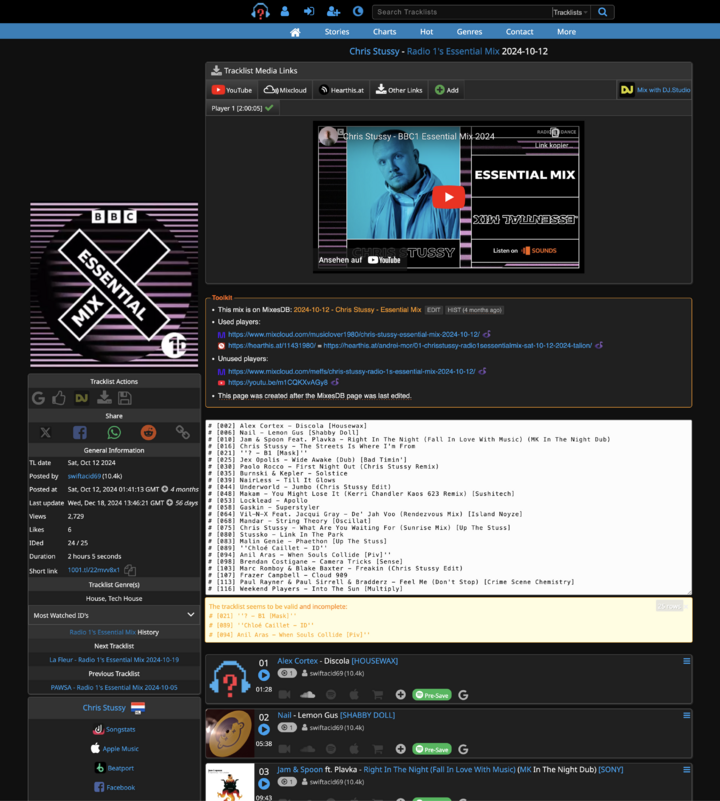 File:1001 Tracklists userscript - Tracklist page.png
