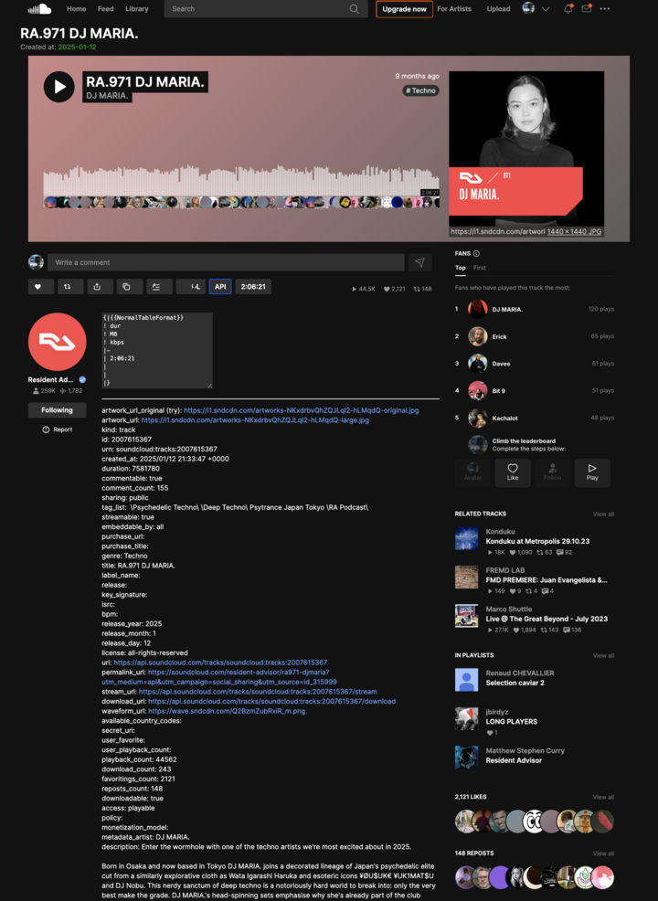 File:SoundCloud userscript - Expanded duration and API.png